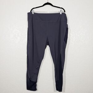 New WalkPop‎ Navy Ava Mesh Insert Leggings Size 4X